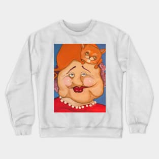 cat lady Crewneck Sweatshirt